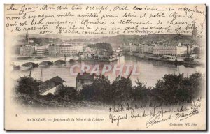 Postcard Old Bayonne Junction Nive I Adour