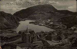 Quidi-Fidi Near St. John's Newfoundland c1910 Postcard 