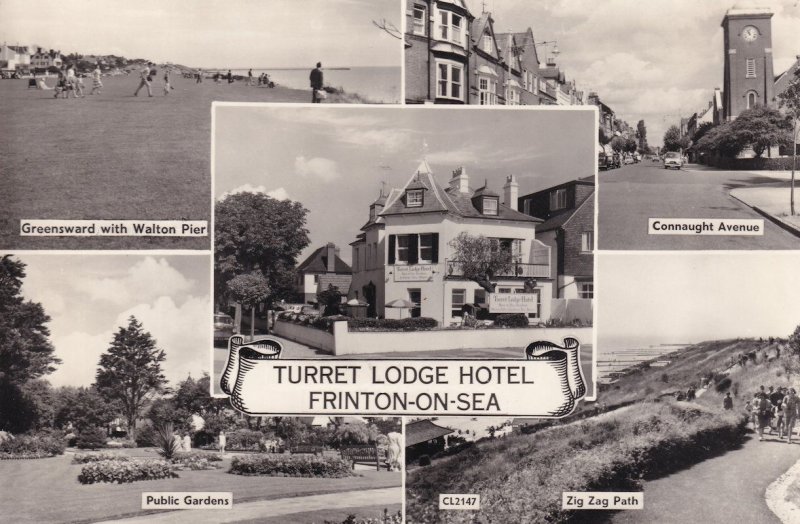 Turret Lodge Hotel Frinton On Sea Vintage Plain Back Real Photo Postcard