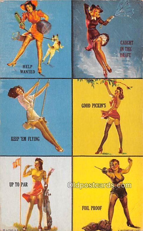 Help Wanted, Keep Em Flying 1945 Mutoscope Artist Pin Up Girl, Non Postcard B...