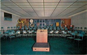 Postcard 1950s Indiana Elkhart Conn Band Room Interior Modern Printers 22-11987