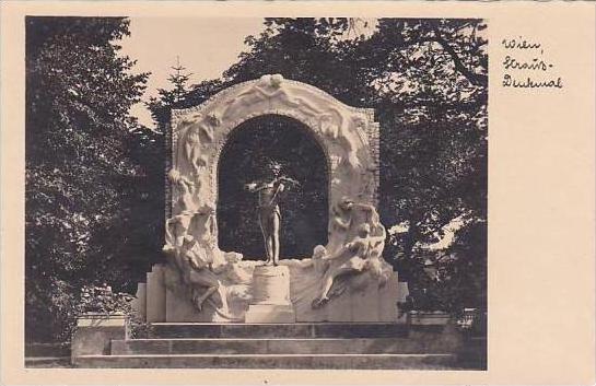 Austria Vienna Strauss Denkmal Real Photo