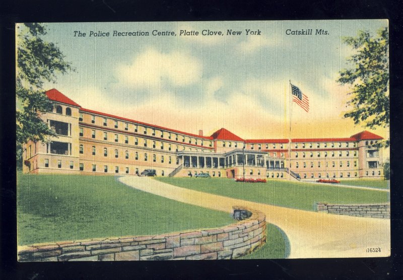 Platte Cove, New York/NY Postcard, NY Police Recreation Center, Catskill Mts, #2