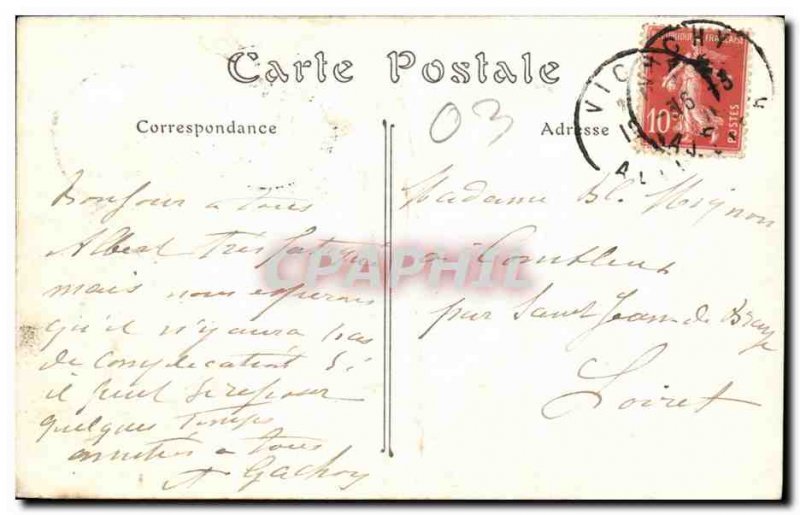 Old Postcard Vichy L & # 39Allier Bridge view taken