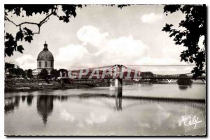 Old Postcard Toulouse Haute Garonne Suspension Bridge over the River Garonne ...