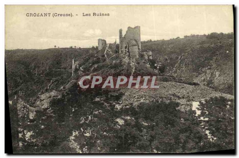 Old Postcard Crozant Ruins