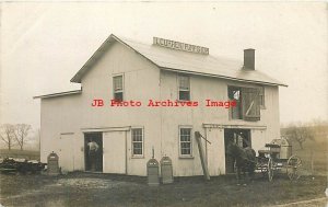 NY, Conquest, New York, RPPC, Lyman Curren Pump Shop, Cayuga County, Photo