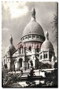 Modern Postcard From Paris Sacre Coeur Basilica in Montmartre