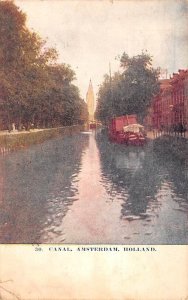 Canal Amsterdam Holland 1907 