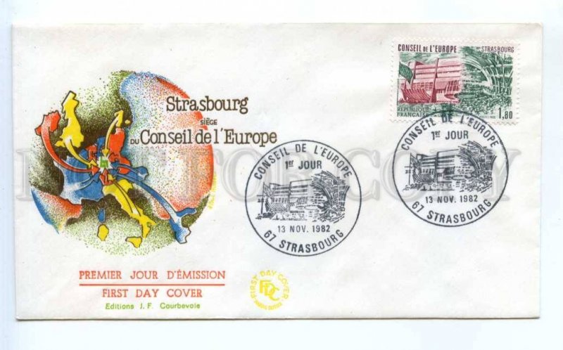 418493 FRANCE Council Europe 1982 Strasbourg European Parliament First Day COVER