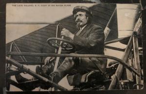 Mint England Real Picture Postcard RPPC Colonel SF Cody In His Water Plane