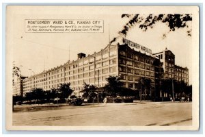 Kansas City Missouri RPPC Photo Postcard Montgomery Ward Exterior Building c1940