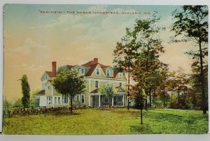 MD Oakland Seelheim The Weber Homestead c1915 Postcard Q18