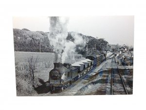 Steam Locomotive 57587 Leaving Benderloch Station 1963  Repro Railway Postcard