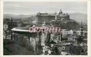 Postcard Modern monument Budapest galleri with the royal castle