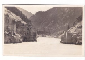 Hells Gate, Fraser River, BC Canada, Byron Harmon Real Photo RPPC Postcard #367