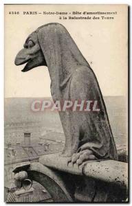 Paris - 4 - Notre Dame - Chimere - Old Postcard