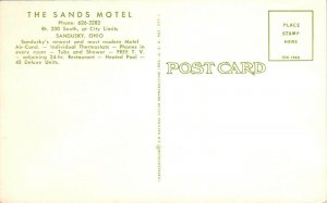 1950s The Sands Motel Swimming Pool Sandusky Ohio Postcard