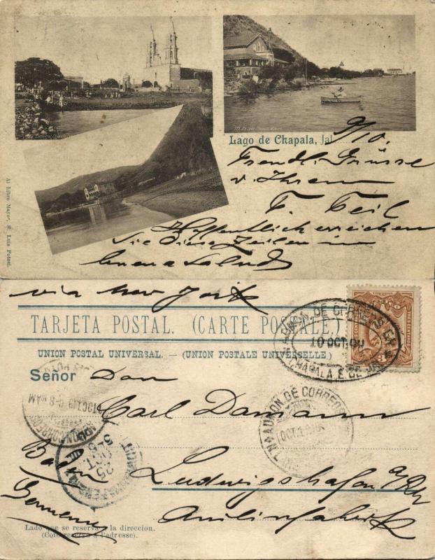 mexico, Jalisco, Lago de Chapala (1904) Libro Mayor Postcard