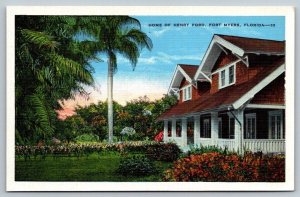Vintage Florida Postcard - Home of Henry Ford   Fort Myers