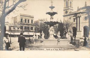 BR94819 montevideo Source in the main square real photo  uruguay