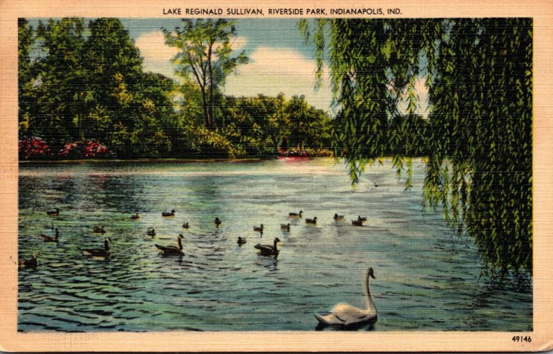 Indiana Indianapolis Riverside Park Lake Reginald Sullivan 1954