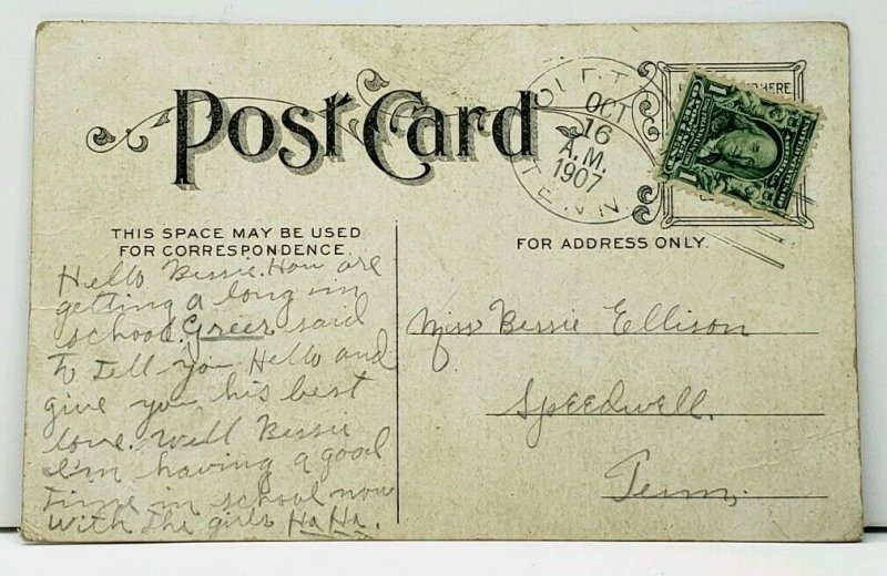 Humor Please Send $10.00 as I (K) need the dough 1907 to Speedwell Postcard I5