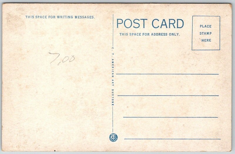 Gas Rig Oil Drilling Operation 1930s Postcard 