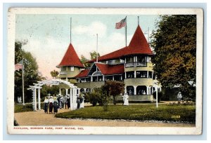 c1910's Pavilion Robinson Park Fort Wayne Indiana IN Posted Antique Postcard