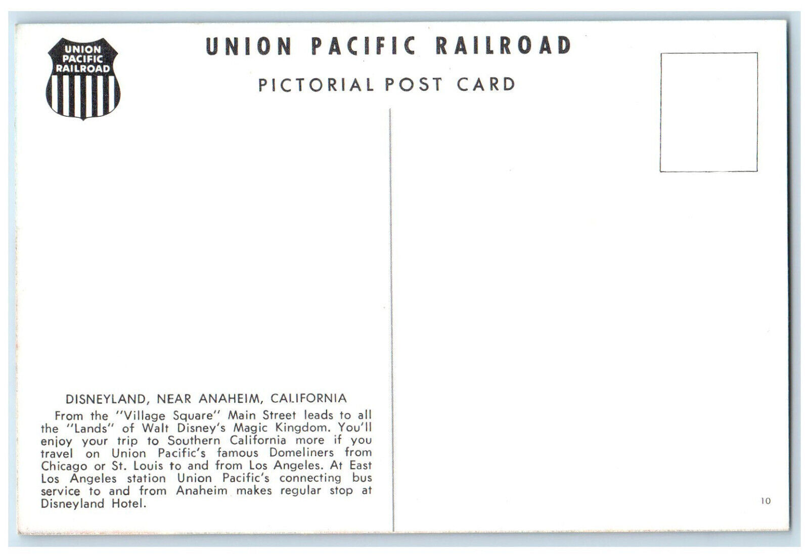 c1960's Village Square Union Pacific Railroad Disneyland Anaheim CA