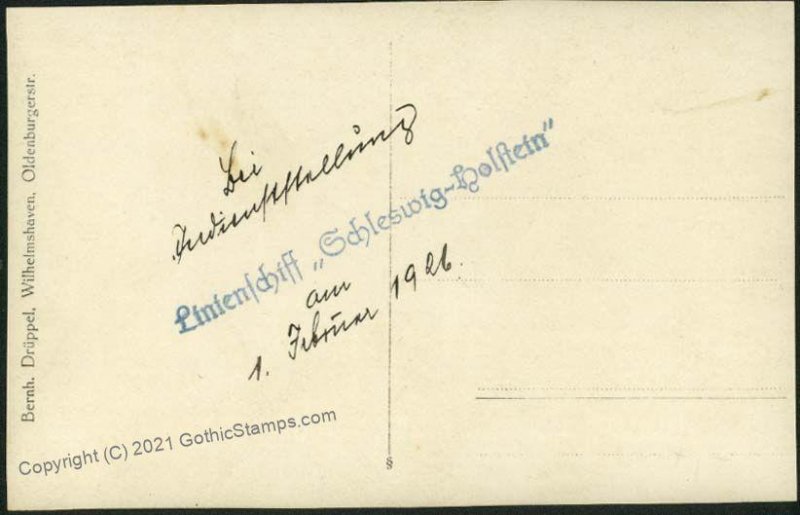 German Reichsmarine SMS Schleswig Holstein RPPC SMS Braunschweig RPPC G36800