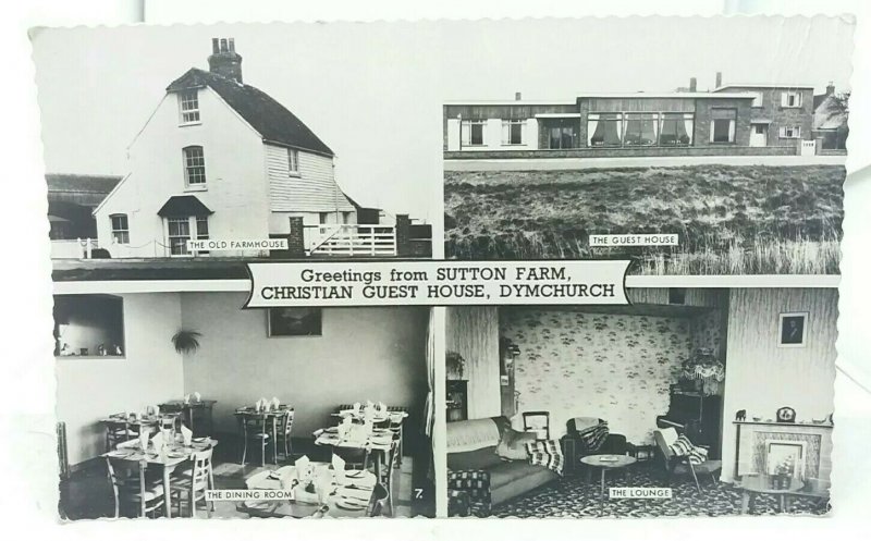 Vintage Rp Multiview Postcard Sutton Farm Christian Guest House Dymchurch