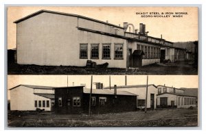 Dual View Skagit Hotel & Iron Works Sedro-Wooley WA UNP B&W DB Postcard H28