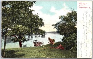 1910's Rock River Scenery Near Prophehtstown Illinois IL Posted Postcard
