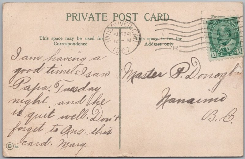 CVR (CPR) Railway Station Canada 1907 Postcard H82