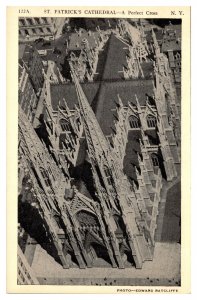 Vintage St. Patrick's Cathedral, A Perfect Cross, New York City, NY Postcard