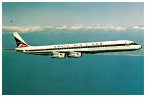 Delta Air Lines McDonnell Douglas DC 8 61 Airplane Postcard