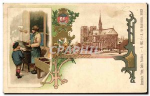Old Postcard Fancy Paris Notre Dame