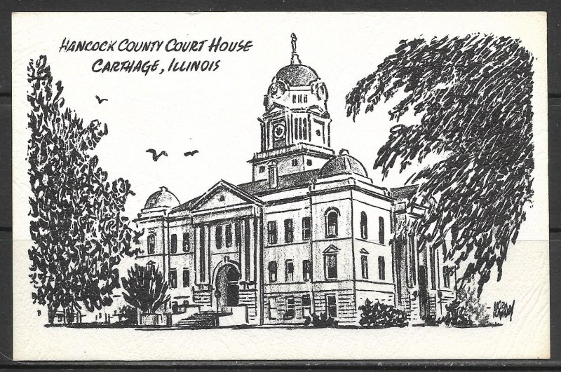 Illinois, Carthage - Hancock County Court House - [IL-129]