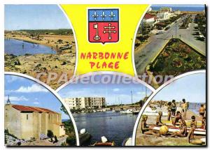 Modern Postcard Narbonne Aude The Beach to Rock the Arriveee