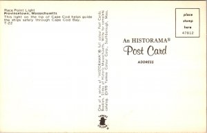 Race Point Light, Provincetown MA Cape Cod Vintage Postcard U25