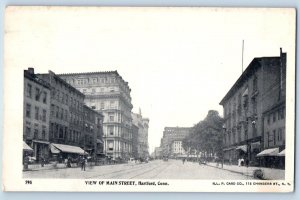 Hartford Connecticut CT Postcard View Main Street Buildings 1905 Vintage Antique