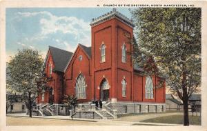 B4/ North Manchester Indiana In Postcard c1910 Church of the Brethren 1