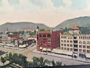 Postcard  Hand Tinted View of Washington Ave. & 25 th St in Ogden, Utah.   X8