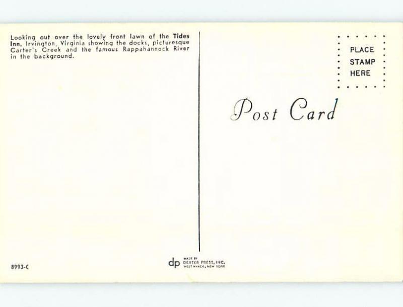 Pre-1980 RIVER SCENE Irvington - Near Newport News Virginia VA hp5253