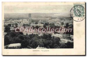 Old Postcard Soissons general view