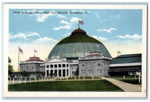 c1920's Dome Building Scene Illinois State Fair Grounds Springfield IL Postcard