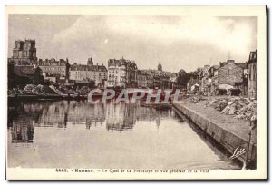 Postcard Old Rennes Le Quai Prevayale and the general view of the city