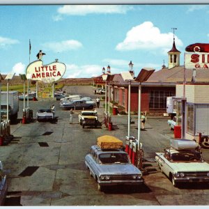 c1960s Little America WY Travel Center Sinclair Gas Sign Sharp Chrome Photo A198