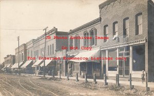 MI, Burr Oak, Michigan, RPPC, Street Scene, Business Section, Parham Photo